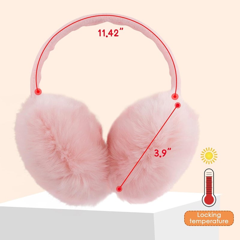 FSTEOE Winter Ear Muffs Women Warm Earmuff Girls Ear Warmers Soft Plush Outdoor Adjustable Ear Cover - Image 4